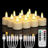 Oplaadbare LED Kaarsen - 12 Stuks LED Waxinelichtjes Met Timerfunctie en Afstandsbediening